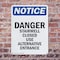 Signmission Danger Stairwell Closed Use Alternative, 10 in W x Rectangle, Plastic OS-2PACK-NS-P-1014-V-10922 - alternate 3